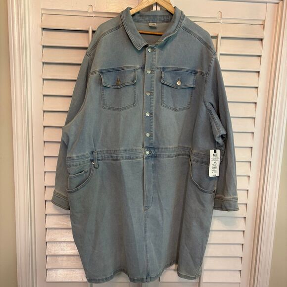 Terra & Sky Denim Dress Size 4X - Picture 1 of 8